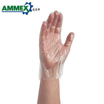 爱马斯(AMMEX)PGLOVE100C-2 一次性PE薄膜手套无粉透明  均码10袋(100只/袋)