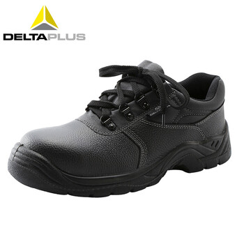 代尔塔 (Deltaplus) 301510升级款301518 牛皮面料防穿刺防砸防水防滑耐磨安全劳保鞋 黑色 35码