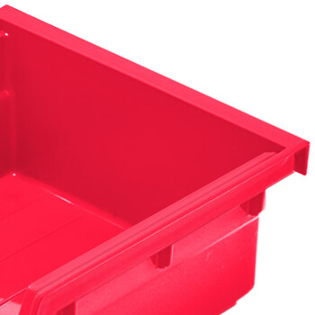 兰诗（LAUTEE）4# 挂壁零件盒 背挂式塑料五金盒元件盒 斜口螺丝收纳盒 红色140*105*75