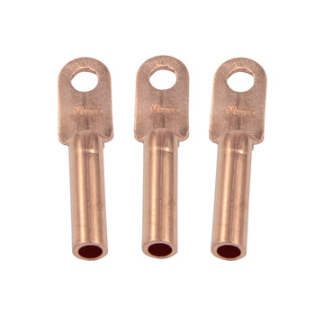 天旭DT铜鼻子10MM平方电缆铜线耳接线端子线鼻子酸洗堵油紫铜接头 DT-10酸洗 20只/包 1包