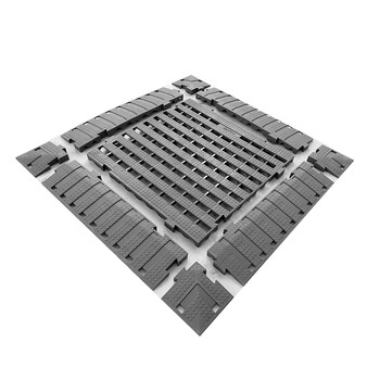 爱柯部落 疏水防滑垫拼块地板/汽车维修区防水地垫 深灰色 30cm*30cm*14.5mm 可定制