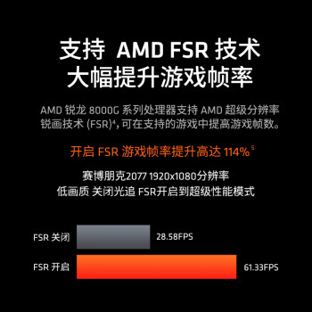 AMD 锐龙5 8500G处理器(r5) 6核12线程 加速频率至高5.0GHz 含Radeon Graphics集显 盒装CPU