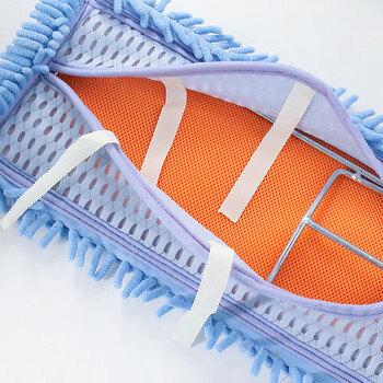 海斯迪克 尘推平板拖把排拖 60CM换洗布颜色随机 办公室家政工厂车间商场保洁吸水去污可拆卸 (1个装) HKW-70