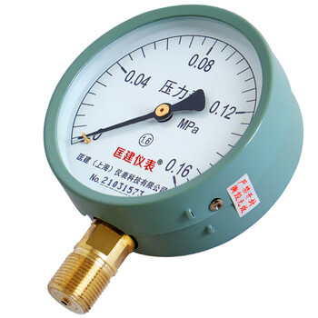 匡建仪表（CONJANT）Y-100压力表径向真空压力表指针式水压表油压表气压表表盘直径100mm 0-0.16MPa 