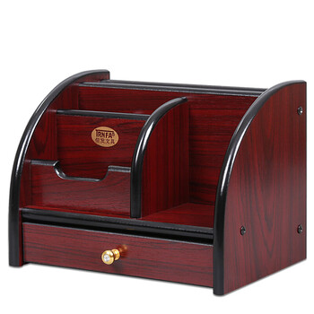 万年历木质收纳盒 信发(TRNFA)TN-680实木万年历笔筒办公室用品桌 TN-608