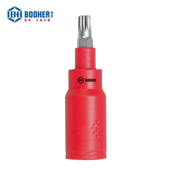 宝合(booher)3/8"绝缘12角旋具套筒M6x75mm