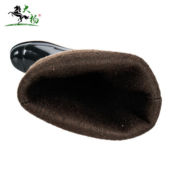 大杨008加绒水靴 42码 PVC防水耐酸碱耐油防化保暖雨鞋高筒防滑胶鞋反光水鞋 定制