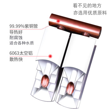 利兴 TLF-300 铜铝复合暖气片75*75 集中供暖散热器 中心距600-10柱