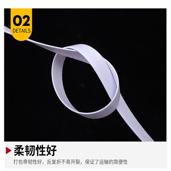 飞尔（FLYER）打包带 pp塑料打包带 手工半自动打包机捆扎带 宽13mm 厚1.1mm 9kg/卷 白色【FLJD091】