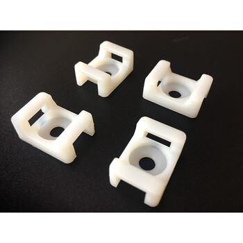 飞尔（FLYER）尼龙扎带固定座 马鞍形电线固定器 螺丝孔固定 线卡子理线器束线带【白色 500个装】