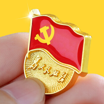 力武(liwu)标准款党徽胸章为人民服务 磁扣别针扣蝴蝶扣强磁铁 新党员
