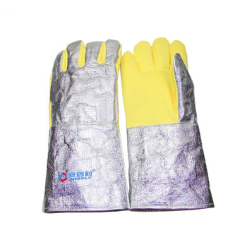 安百利（ANBOLY）500度耐手温隔热手套 36cm 定做 ABL-S57 铝箔方纶耐高温手套