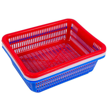 箱大王 Xlj-09 塑料周转筐 储物收纳篮 商超篮子快递物流筐 蓝色360*285*110