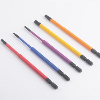 安力士牌（ANEX）进口内六角批头H2.5 H3 H4 H5 H6风动批咀 电动批嘴螺丝刀 5支装150mm