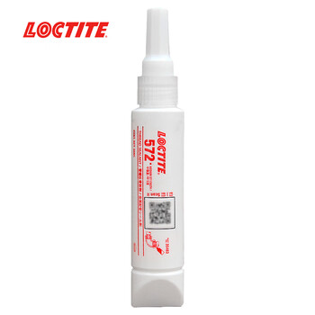 乐泰/loctite 572 管螺纹密封强力胶 中强度可调耐腐蚀触变性缓慢固化膏状胶水米白色 50ml 1支