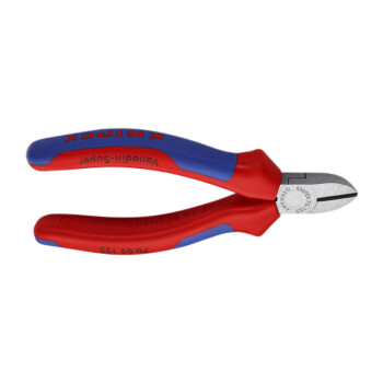 凯尼派克（KNIPEX）70 02 125 通用型斜口钳 抛光 双色手柄 125mm 切割类工具 钢