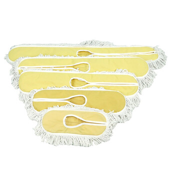 冰禹 尘推平板拖把排拖 黄白色90cm单个替换布(不含铁架) 办公室家政工厂车间商场保洁吸水去污可拆卸(1个装)BY-636