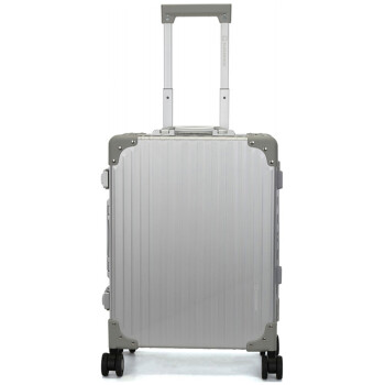 瑞世（SUISSEWIN）铝镁合金旅行箱拉杆箱 男女万向轮登机行李箱SN1195 20英寸 银色