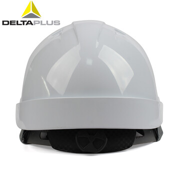 代尔塔（Deltaplus）102106 ABS安全帽经典M型防冲击透气 一键式后箍调节 白色 1顶