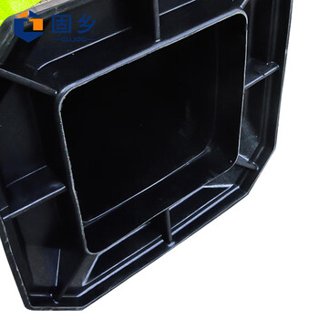 固乡 （橡胶路锥双环黑黄） 方锥 交通反光锥 警示柱 隔离墩 路障 雪糕筒 禁止停车请勿泊车 高73cm大号