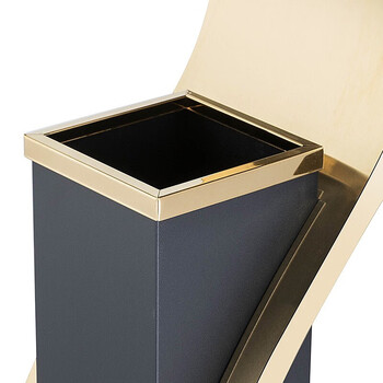 舒蔻酒店垃圾桶大堂立式室外宾馆时尚带内桶走廊带烟灰缸商场果皮桶箱电梯口A-179钛金S型烟灰桶