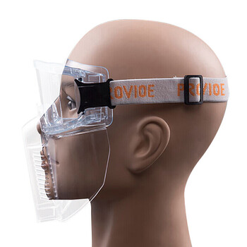 者也 （ZYE）可拆卸防护面罩护目镜劳保防飞溅防冲击眼镜防护面屏 透明可拆卸面罩