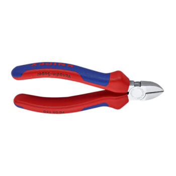 凯尼派克（KNIPEX）70 05 140 通用型斜口钳 镀铬 双色手柄 140mm 切割类工具 钢