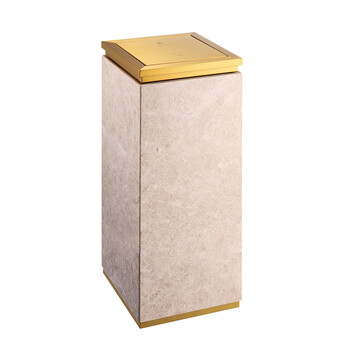 南 GPX-7C03 座地南方烟灰桶 白玫瑰天然大理石 防指纹垃圾桶 公用烟灰垃圾箱 果皮桶