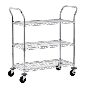 川井（WELLAND）手推车  可定制物料周转车 小拖车 车间转运车  三层拣料车 仓库拣货车60*60*110cm