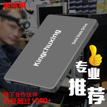 金储星(Kingchuxing)固态硬盘SSD笔记本台式机电脑高速6Gb/s2.5寸SATA3糖果色 灰色裸盘(不含配件) 32GB,降价幅度3.2%