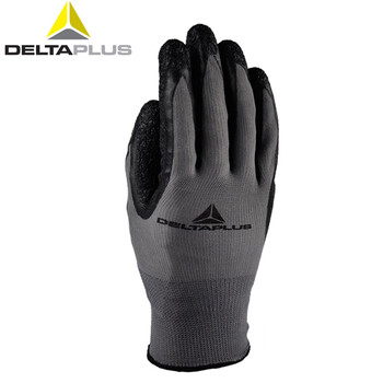 代尔塔（Deltaplus）201630 乳胶涂层手套 涤纶防滑透气弹性抓握性强耐磨抗撕裂  8码 12双