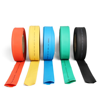 BOWERY热缩管数据线光纤绝缘套管Φ18mm透明耳机修复热收缩电线电缆保护套管2倍收缩50米/盘 一盘