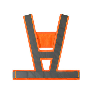 星工（XINGGONG）反光背心 交通安全服马甲骑行施工环卫荧光衣义工志愿者广告反光衣 橙底灰条XGG-031