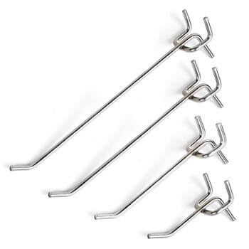 稳斯坦 WST015 洞洞板货架挂钩 工具挂板挂钩圆孔板挂钩 2.5cm孔距-4.2mm粗*15cm长