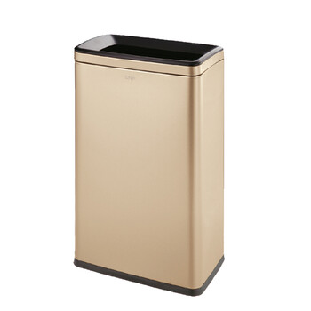 南 SF40-F01 方形环境桶 闪银香槟金 商用酒店宾馆客房不锈钢 南方垃圾桶 房间桶 果皮桶 内桶容量40升