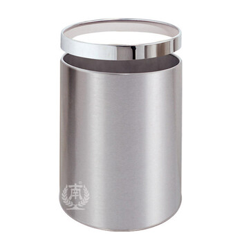 南 GPX-21 南方房间垃圾桶 中号砂钢 商用酒店宾馆客房垃圾桶带活动钢圈 房间桶 果皮桶