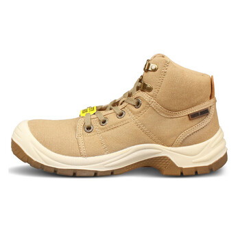 鞍琸宜/SAFETYJOGGERSS1PDESERT安全鞋防砸防刺穿防静电钢头钢底中帮帆布劳保鞋卡其色40码1双