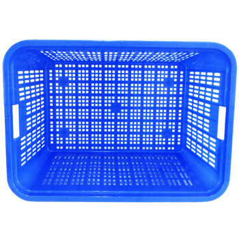兰诗（LAUTEE）1# 周转箩 加厚塑料周转筐储物箩 物流快递货筐周转箱 零件收纳运输货筐 蓝色835*595*420