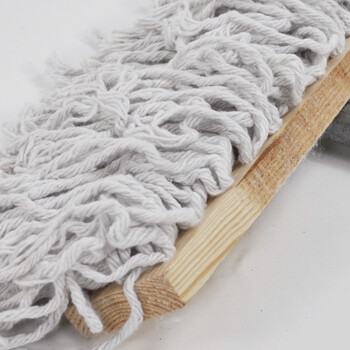 兰诗（LAUTEE）DM-060 木柄老式棉线拖把 工厂车间物业用大号尘推排拖 60厘米