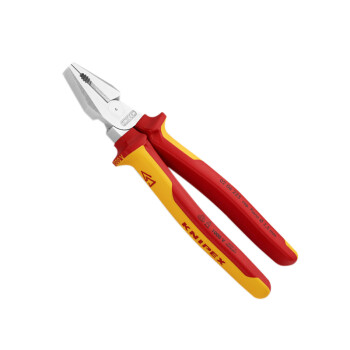 凯尼派克（KNIPEX）02 06 225 绝缘省力型钢丝钳 九寸 镀铬 绝缘双色手柄 225mm 切割类工具 钢