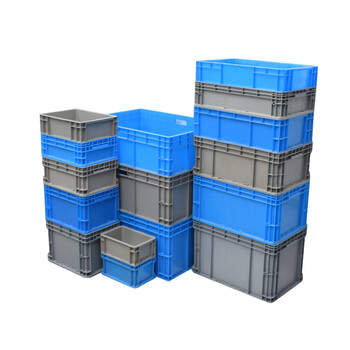 震迪物流箱加厚周转箱大号搬运塑料框eu食品筐605*400*340可定制