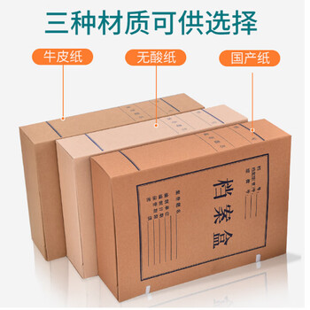 飞尔（FLYER）牛皮纸档案盒 收纳盒 档案资料盒【310×220×20mm】50个起订