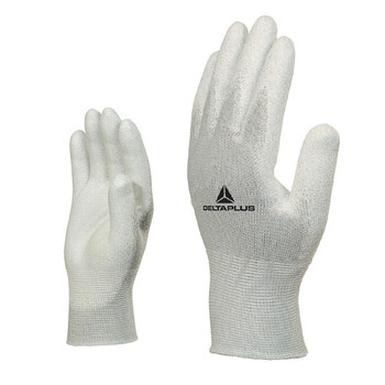 代尔塔（Deltaplus）201790 PU涂层ESD手套精密操作/耐磨/防滑/灵敏/舒适定做 L码 1双