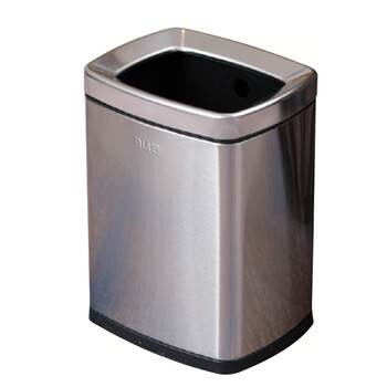 南 SF8-F01 长方形房间桶 商用酒店宾馆客房不锈钢南方垃圾桶 果皮桶 砂钢 内桶容量8升