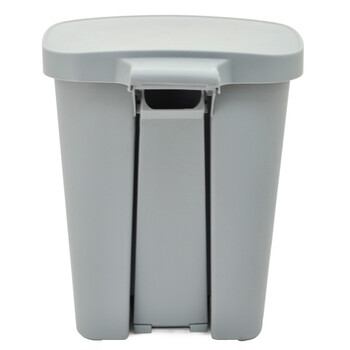 兰诗（LAUTEE）XD-30D 脚踏灰色垃圾桶 酒店宾馆商用带盖果皮箱 30L