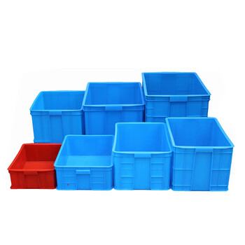 震迪带盖周转箱757*565*400大号塑料运输箱加厚收纳储物箱SH6081