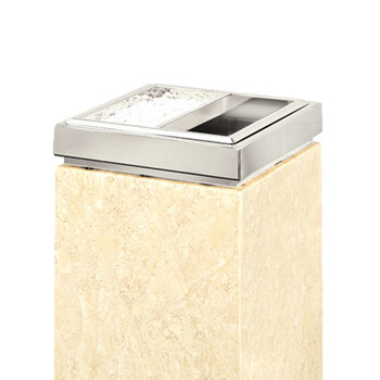 南 GPX-7B01 金盖座地南方烟灰桶 垃圾桶公用不锈钢垃圾箱果皮桶 镜钢 内桶容量16升