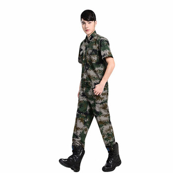 劳保佳 军训服 作训服 保安执勤服 短袖工作服 户外劳保服 工装 套装 夏季军训服 短袖作训服 蓝色 160