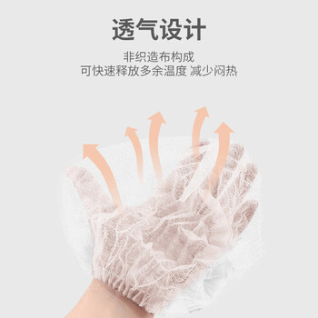 星工（XINGGONG） 一次性头套发罩网帽发网无纺布防尘防护条形蘑菇帽 加厚白色100只装