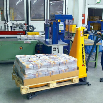 德国永恒力 手动叉车剪式液压搬运车 快速提升型 载重1.0t ，提升高度800mm，橡胶转向轮尼龙承载轮 AMX10